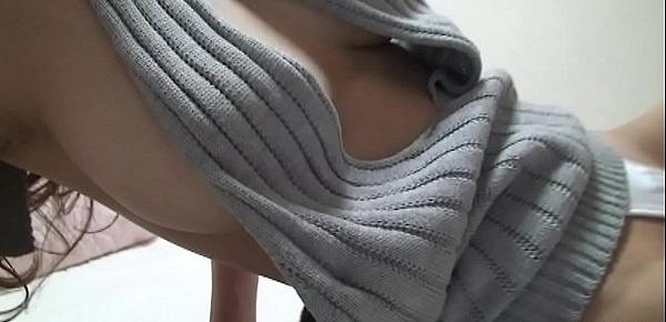  Virgin Killer Sweater Downblouse with Busty Japanese Girl